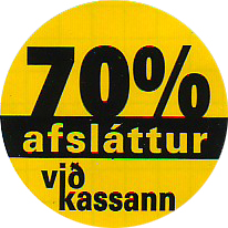 Límmiði 35mm, 70% Afsláttur 500Stk