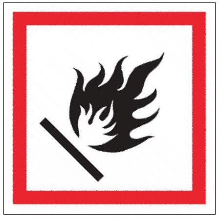 Límmiði 51x51mm, GHS02 Flammable, 500stk