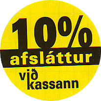 Límmiði 35mm, 10% Afsláttur 500Stk