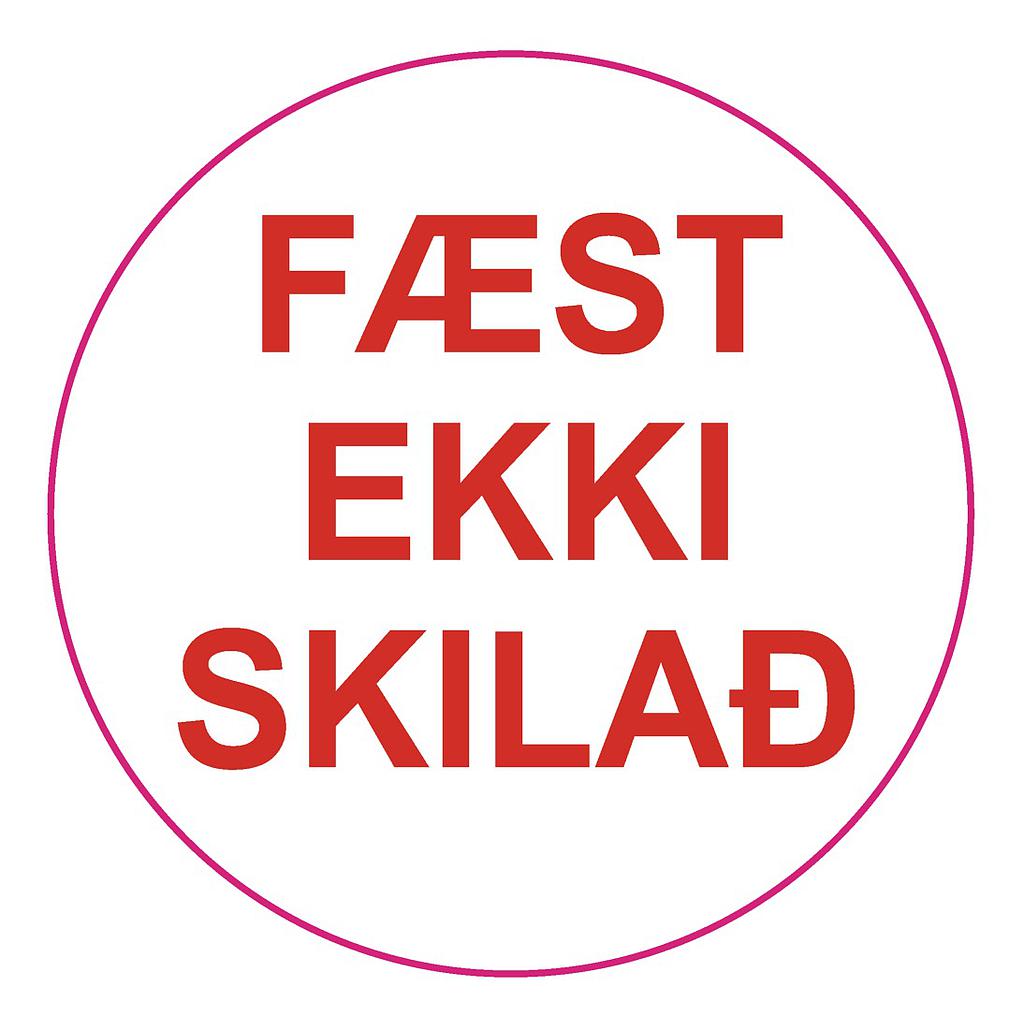 Límmiði 25mm, Fæst ekki skilað, 1000stk