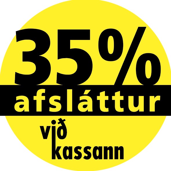 Límmiði 35mm, 35% Afsláttur 500Stk