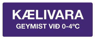 Límmiði 42x110mm, Kælivara 500stk