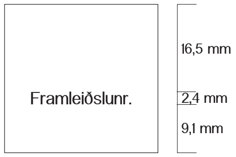 Verðmerkimiðar 3y hvítir, Framleiðslunúmer