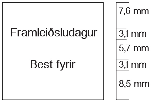 Verðmerkimiðar 3y hvítir, Framleiðsludagur / Best fyrir