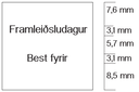 [50-3YSFB] Verðmerkimiðar 3y hvítir, Framleiðsludagur / Best fyrir