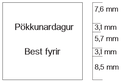 [50-3YSPB] Verðmerkimiðar 3y hvítir, Pökkunardagur / Best fyrir