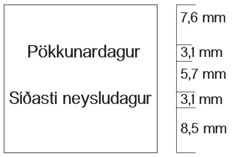 Verðmerkimiðar 3y hvítir, Pökkunardagur / Síðasti neysludagur