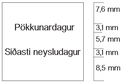 [50-3YSPS] Verðmerkimiðar 3y hvítir, Pökkunardagur / Síðasti neysludagur