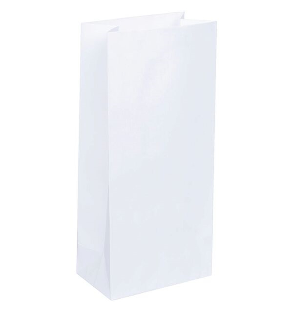 Apótekarabréfpokar nr.1, 8x5x21cm 1500stk hvítir