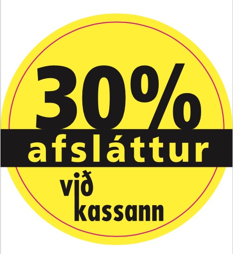 Límmiði 35mm, 30% Afsláttur 500Stk