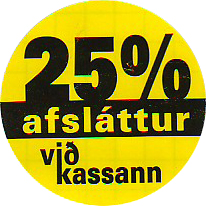 Límmiði 35mm, 25% Afsláttur 500Stk