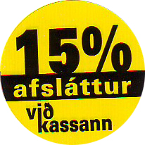 Límmiði 35mm, 15% Afsláttur 500Stk