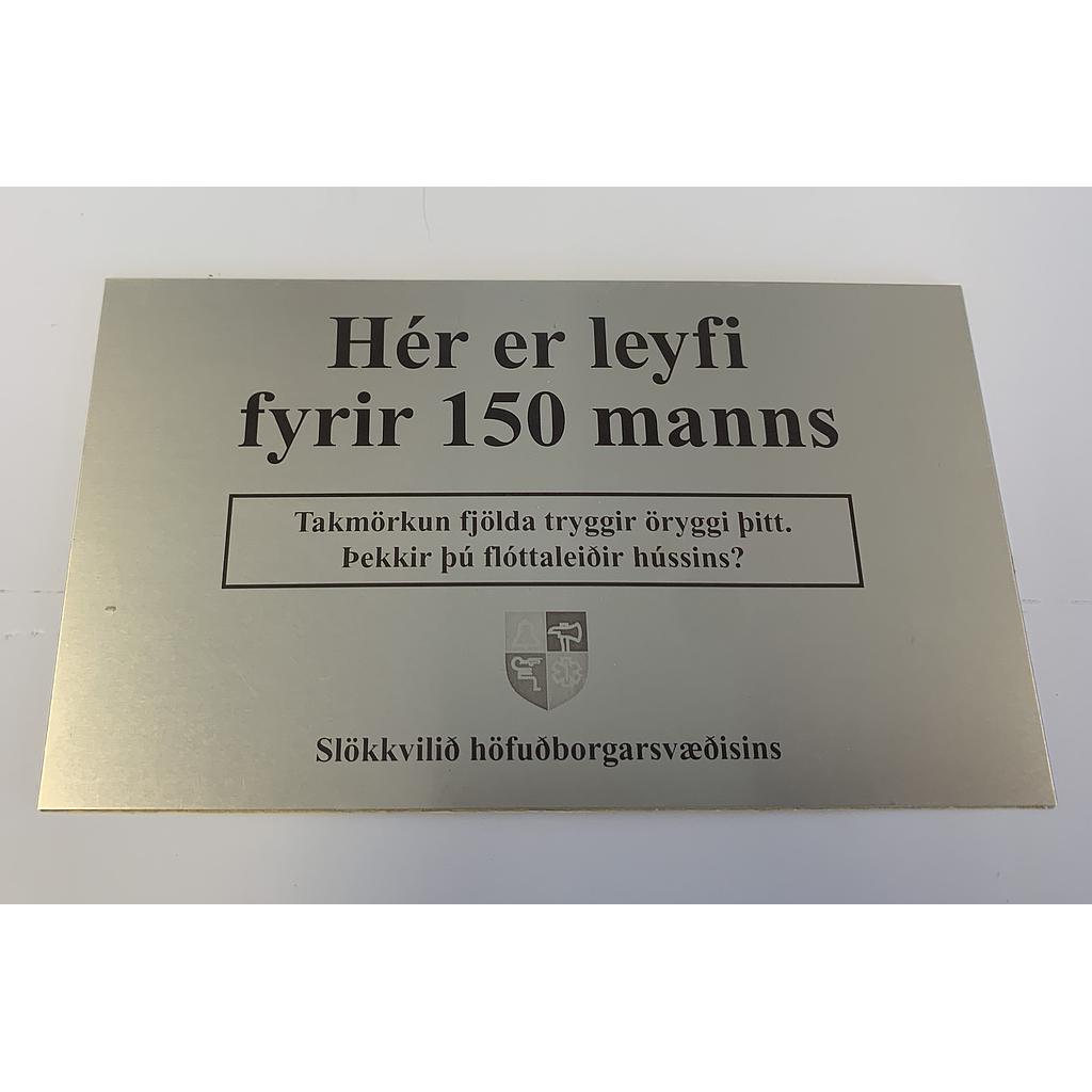 Leyfisskilti 170x100 - fjöldi