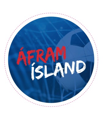 70mm Áfram Ísland 1000stk