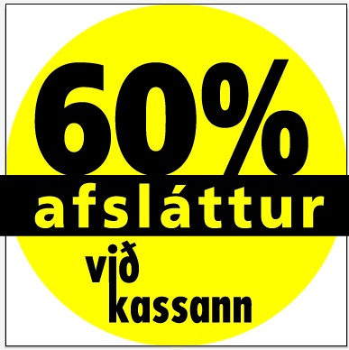 Límmiði 35mm, 60% Afsláttur 500Stk