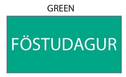 [55-DAGURE] Límmiði 25x50mm Föstudagur, 250stk