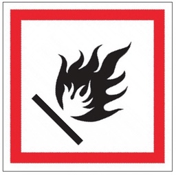 [55-VFLAMMABLE] Límmiði 51x51mm, GHS02 Flammable, 500stk