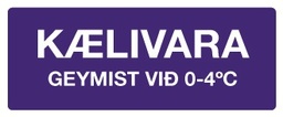 [55-KAELIV42] Límmiði 42x110mm, Kælivara 500stk