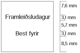 [50-3YSFB] Verðmerkimiðar 3y hvítir, Framleiðsludagur / Best fyrir