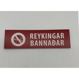 [48-LEIDB-REY] Leiðbeiningarskilti 10x3cm REYKINGAR