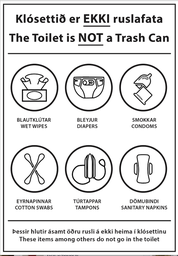 [48-LEIDBEKKIA5] Leiðbeiningarsk. A5 PLAST - EKKI ruslafata