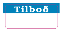 [55-TILBODAUTT] Límmiði 18x40mm, Tilboð (autt), 500stk