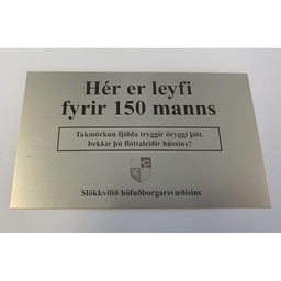 [48-LEYFI] Leyfisskilti 170x100 - fjöldi