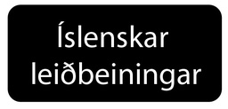 [55-ISLEIDBEIN] Límmiði 15x33mm, Íslenskar leiðbeiningar 1000stk